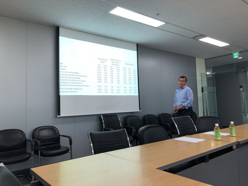 Dr. Muzaffarjon Ahunov, Endicott College’ Professor, jointly with his co-author Dr. Nurmukhammad Yusupov, from Solbridge International Business School, have presented their research at the Korean Labour Institute